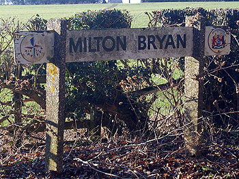 Milton Bryan sign February 2012